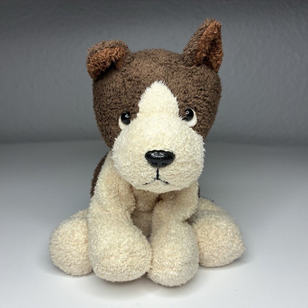 Russ Luv Pets Yapper Dog Plush 5” Brown White Stuffed Animal Beanie Vintage
